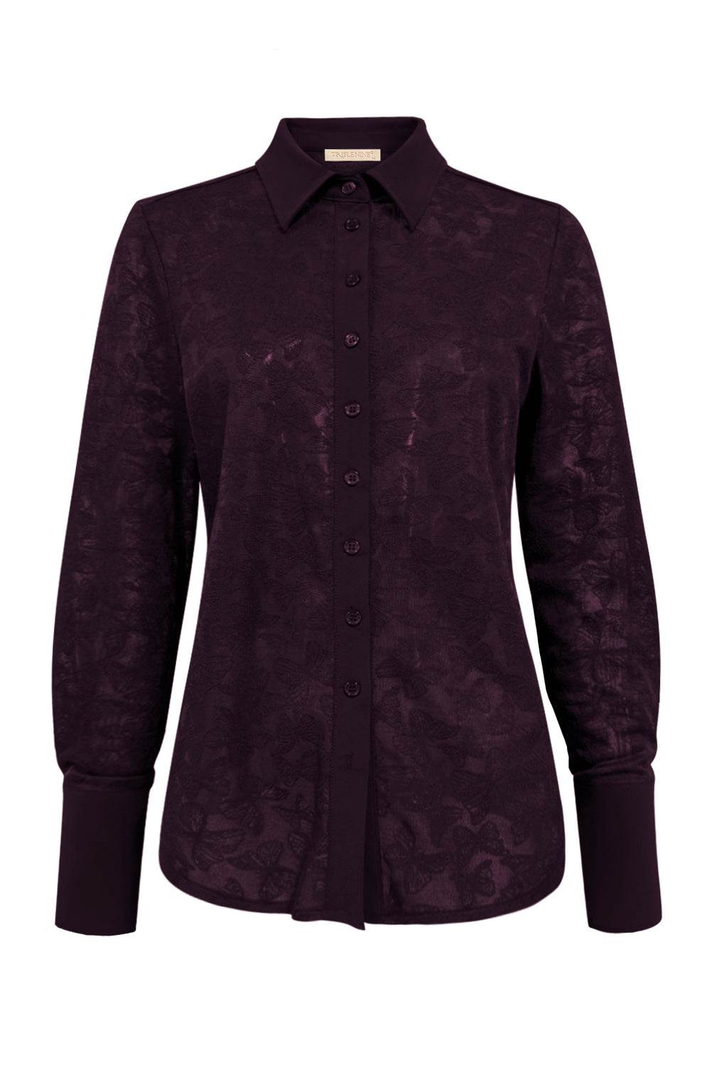 Travel Blouse Butterfly Aubergine - 5920 - Est Voilà