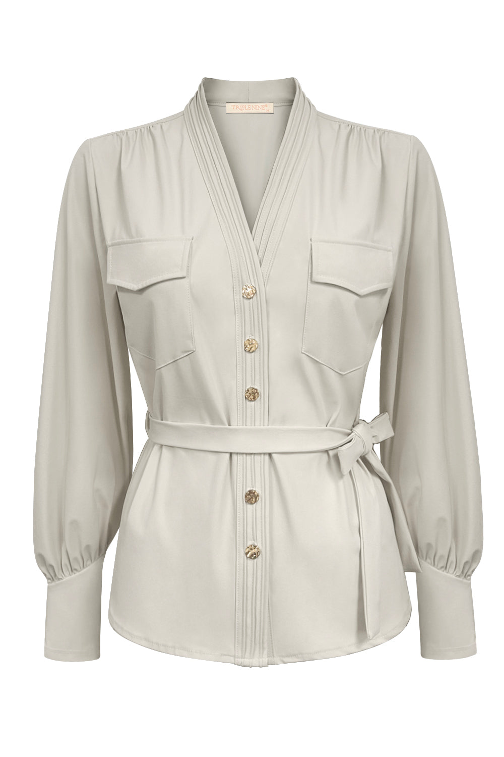 Travel Blouse Megan Beige - 5926 - Est Voilà