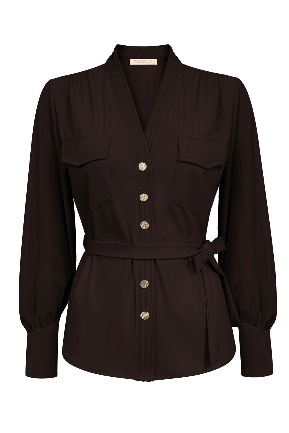 Travel Blouse Megan Donkerbruin - 5926 - Est Voilà