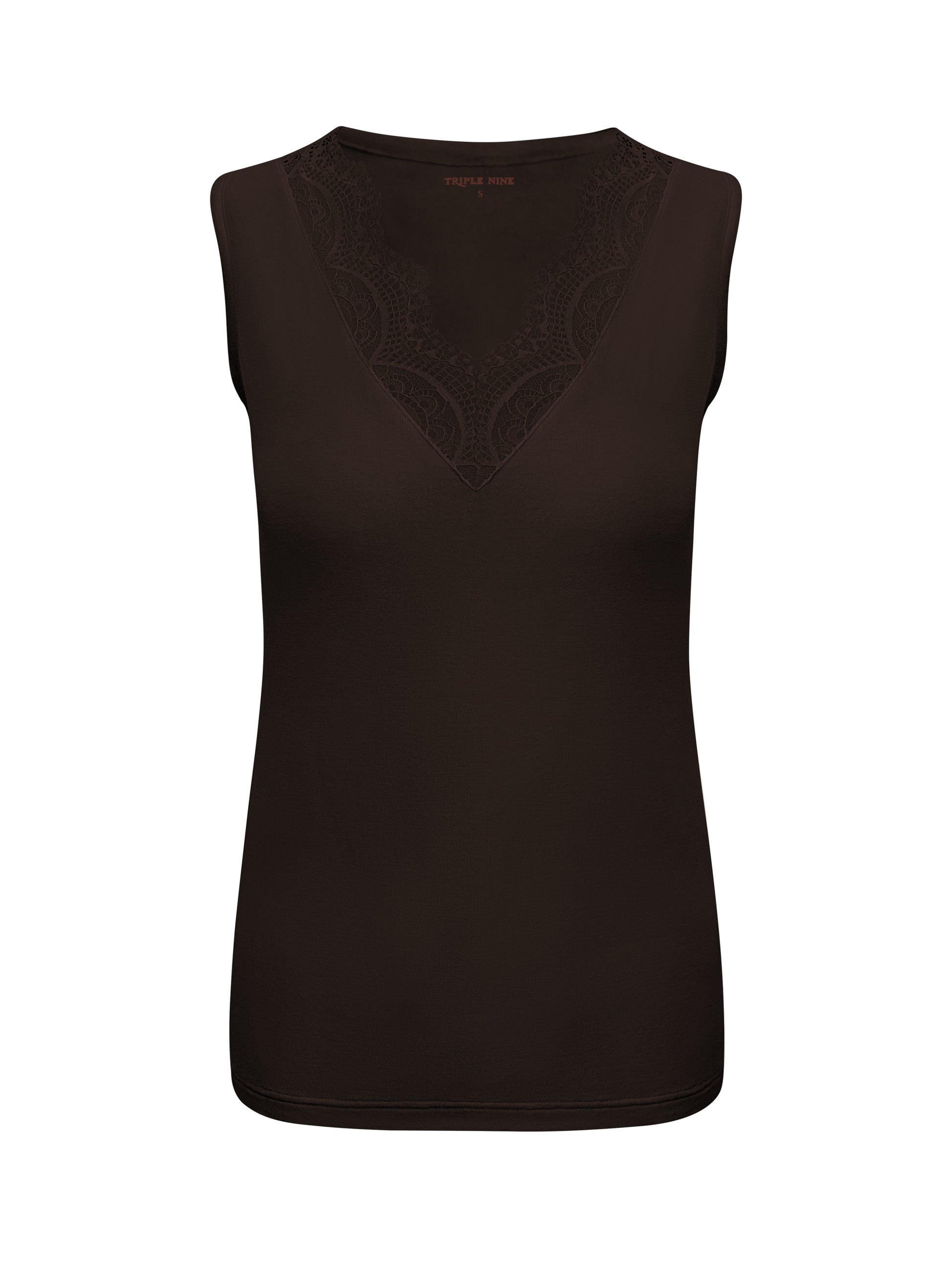 Triple Nine - Cashmere Top Sisi Donkerbruin - 9005 top - Est Voilà