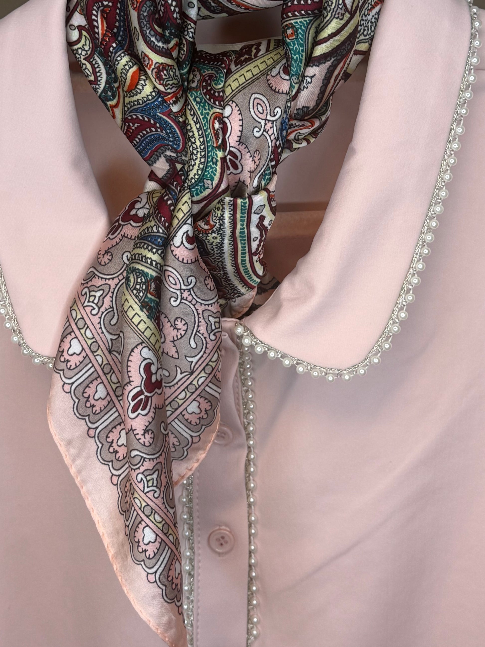 Est Voilà - Sjaal Paisley Poederroze Tassen - Est Voilà