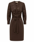 Triple Nine - Travel Jurk Lace Donkerbruin - 51842 Jurk - Est Voilà