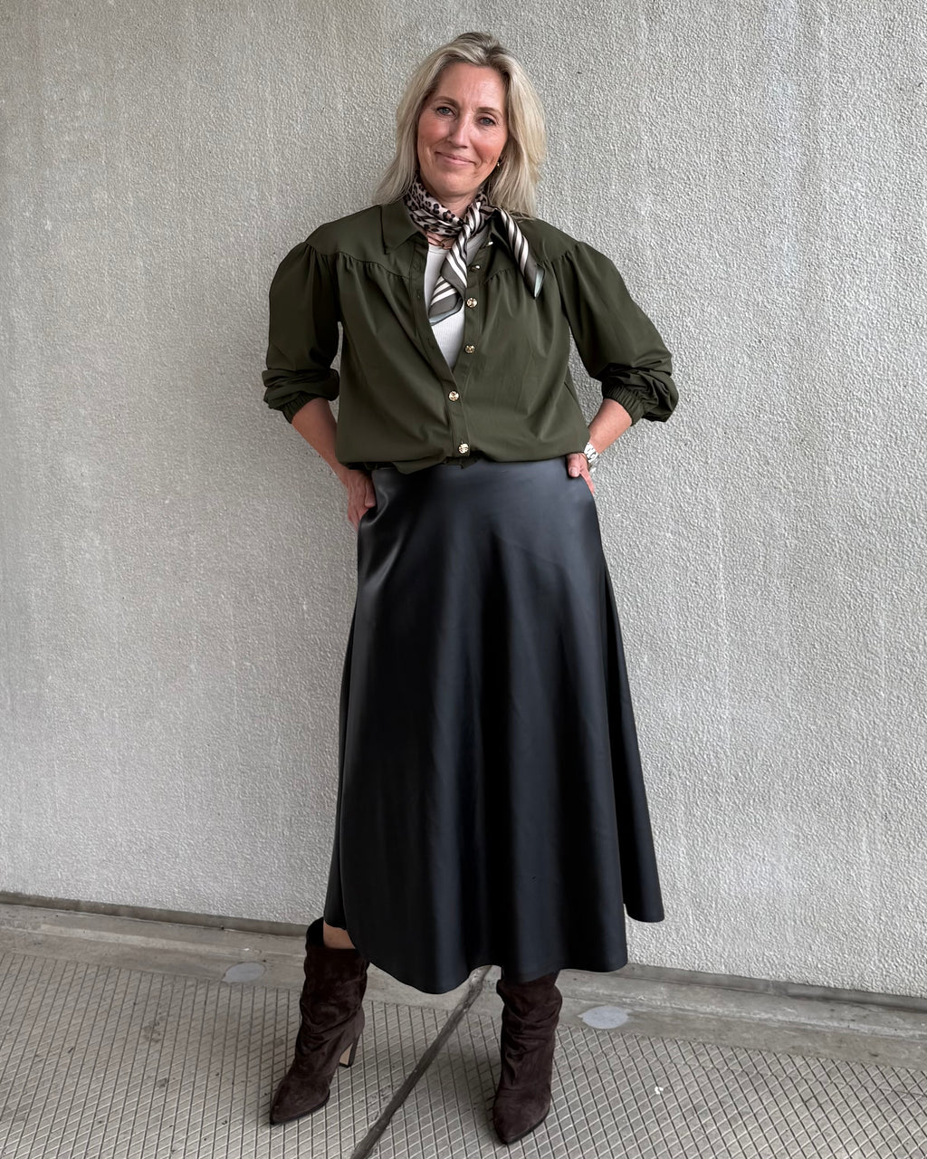 Est Voilà - Faux Leather Rok Maxime Zwart