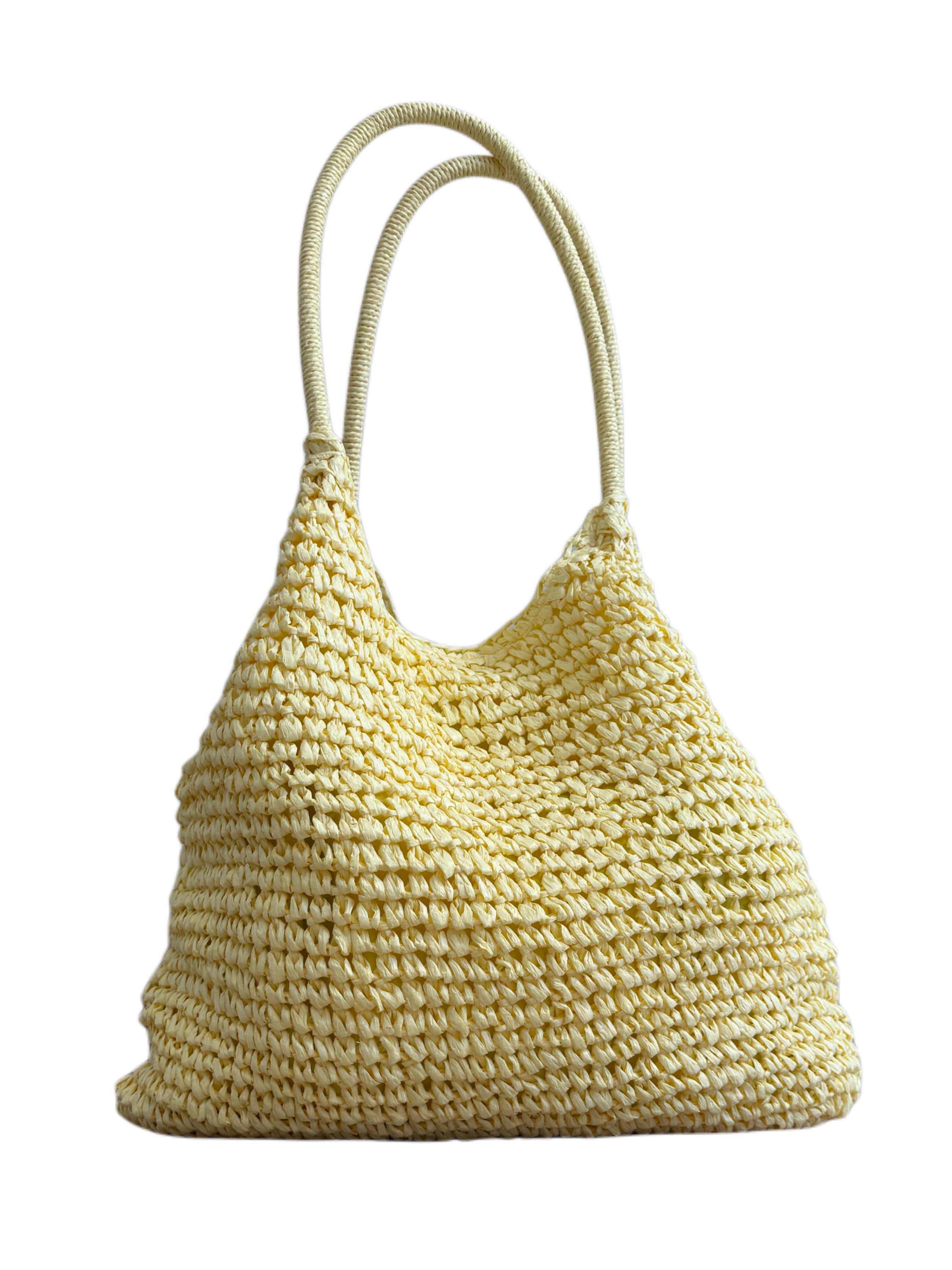 Est Voilà - Raffia Tas Zachtgeel Tassen - Est Voilà