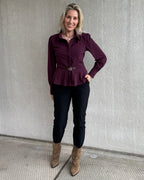 Triple Nine - Travel Blouse Simona Aubergine - 5950 Sjaal - Est Voilà