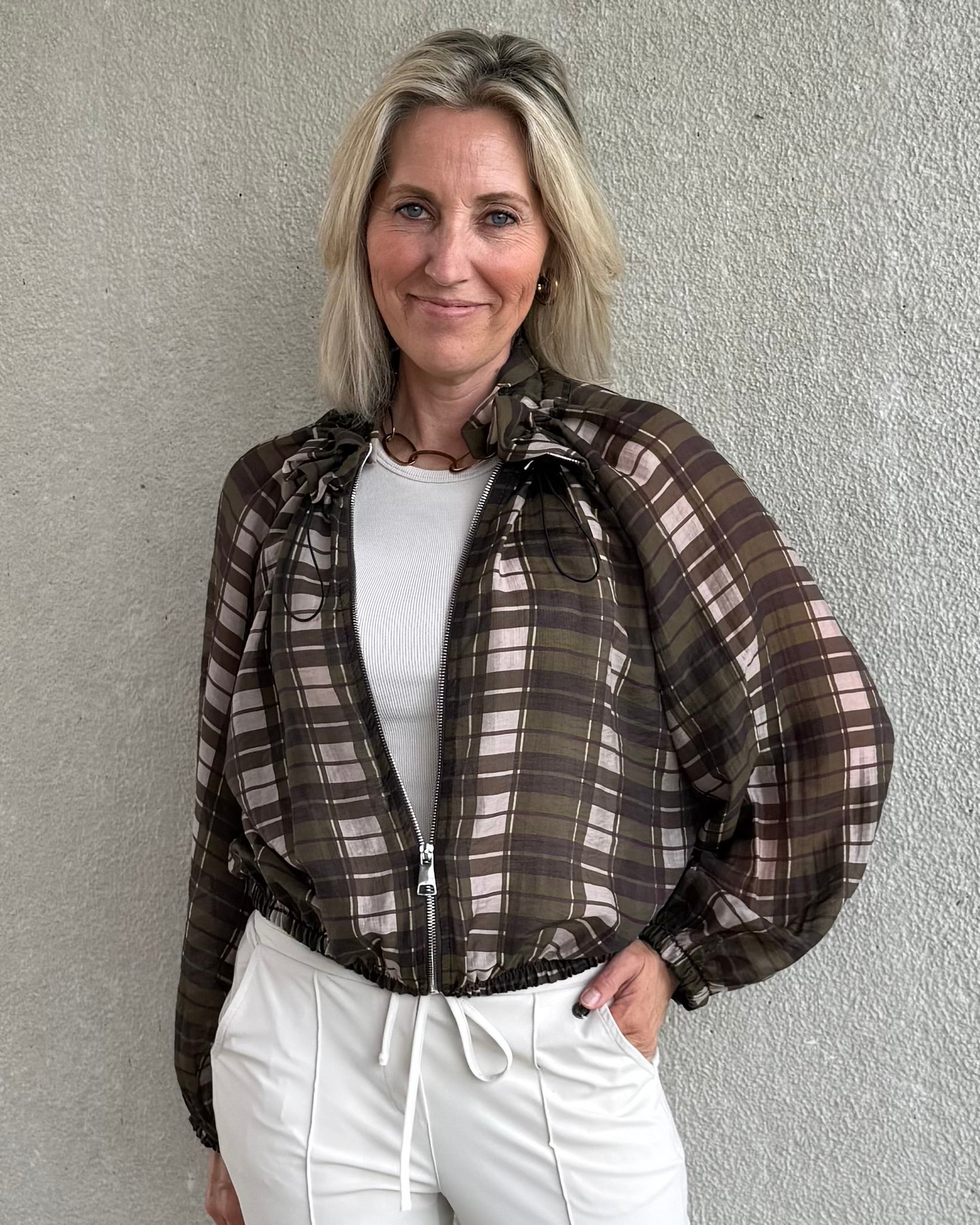 Est Voilà - Blouson Silky Ruit Groen