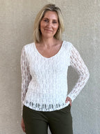 Triple Nine - Kanten Top Lucy Wit Top - Est Voilà