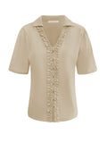 Triple Nine - Travel Blouse Camille Beige - 5931 Blouse - Est Voilà