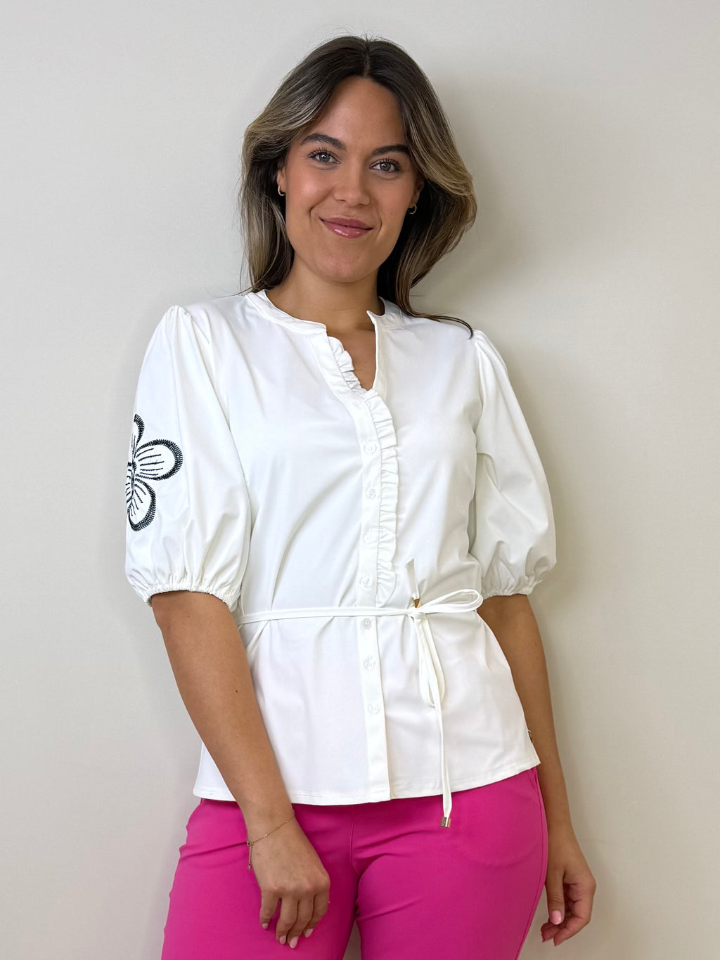 Triple Nine - Travel Blouse Yana Wit - 5943 blouse - Est Voilà