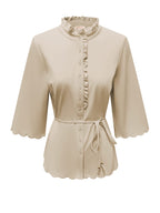 Triple Nine - Travel Blouse Chloé Beige - 5937 Blouse - Est Voilà