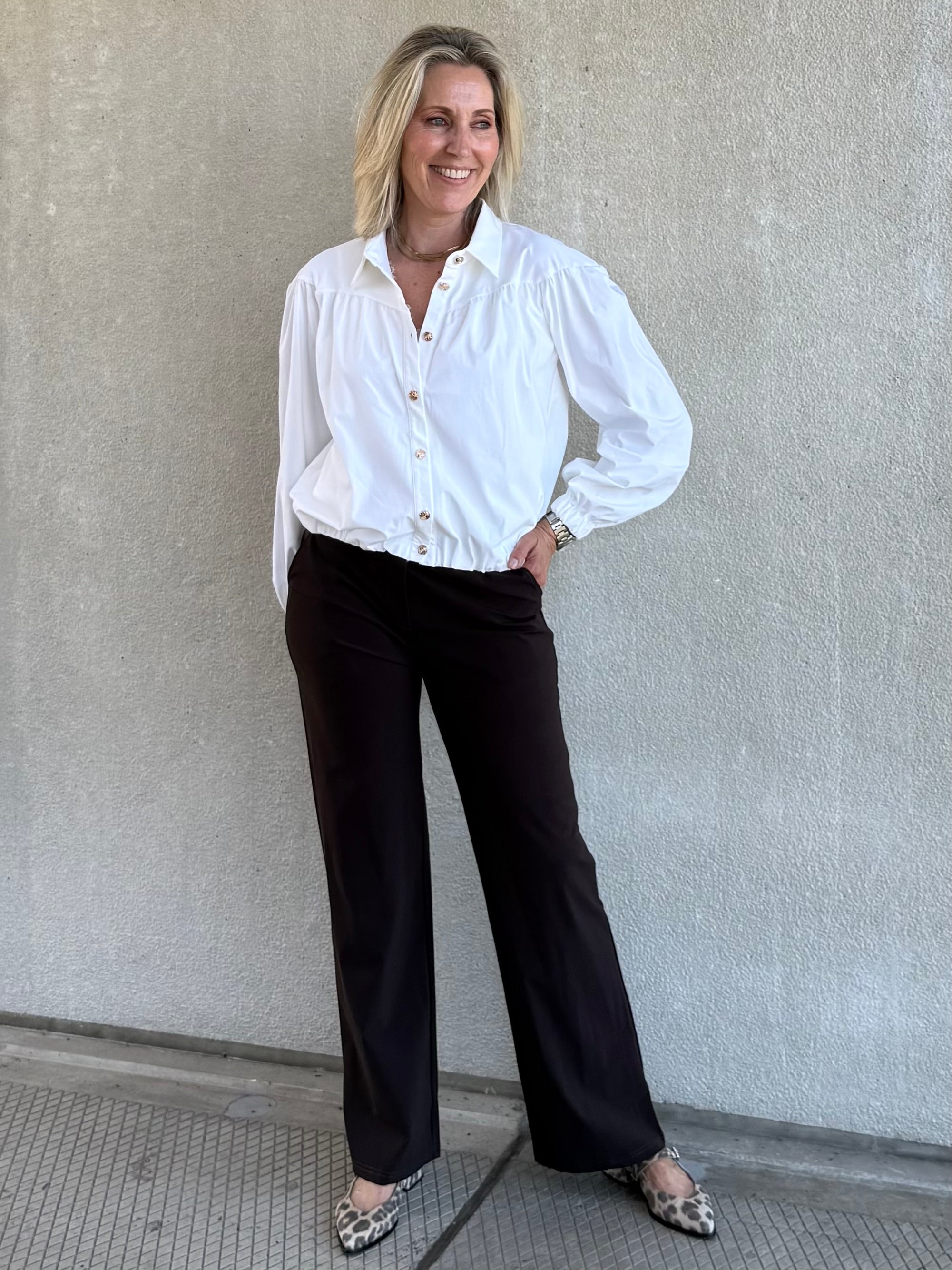 Triple Nine - Travel Blouse Sasha Wit - 5951 Blouse - Est Voilà