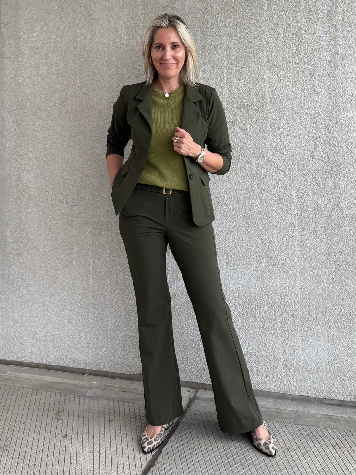 Triple Nine - Travel Broek Joy Olijfgroen - 3002 - Peet kleding