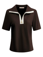 Triple Nine - Travel Top Monica Donkerbruin - 6945 top - Est Voilà