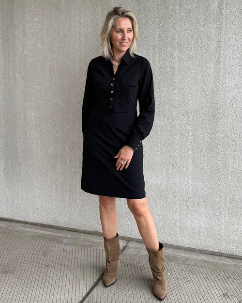 Triple Nine - Travel Jurk Melin Zwart - 51810 Jurk - Est Voilà