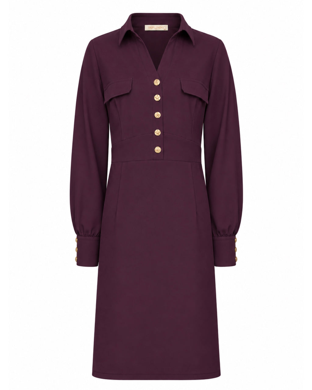 Triple Nine - Travel Jurk Melin Aubergine - 51810 Jurk - Est Voilà
