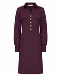 Triple Nine - Travel Jurk Melin Aubergine - 51810 Jurk - Est Voilà