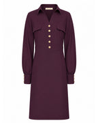 Triple Nine - Travel Jurk Melin Aubergine - 51810 Jurk - Est Voilà