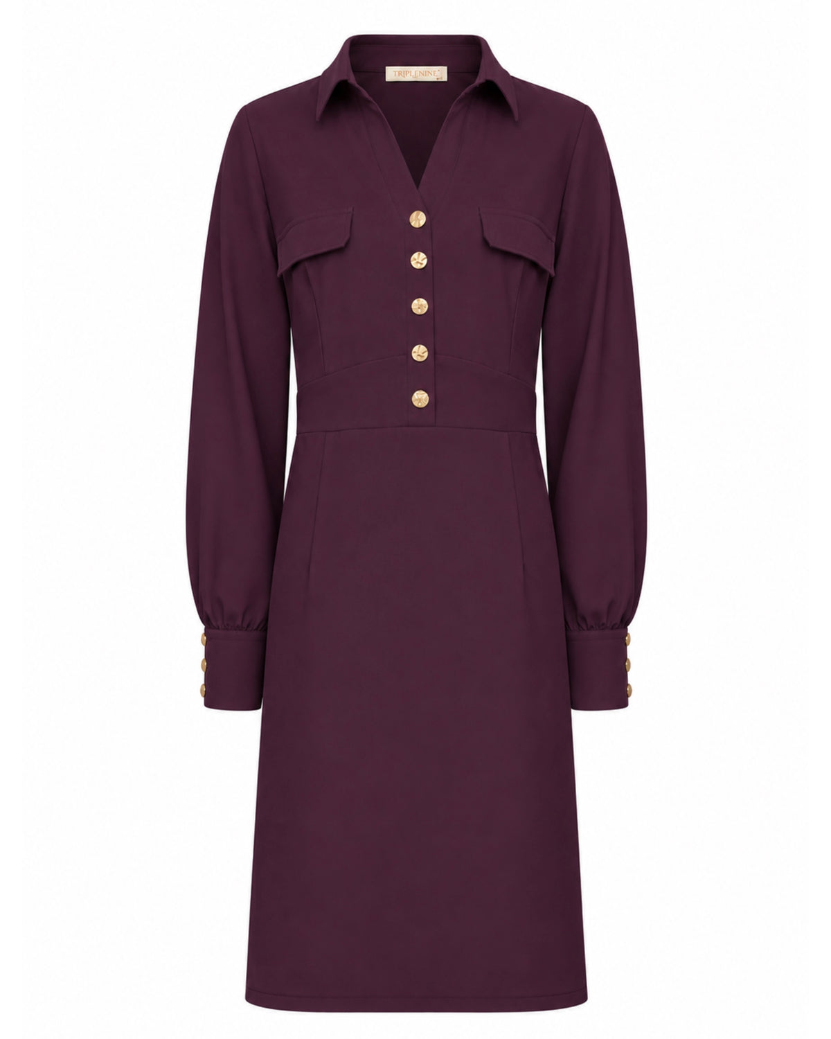 Triple Nine - Travel Jurk Melin Aubergine - 51810 Jurk - Est Voilà