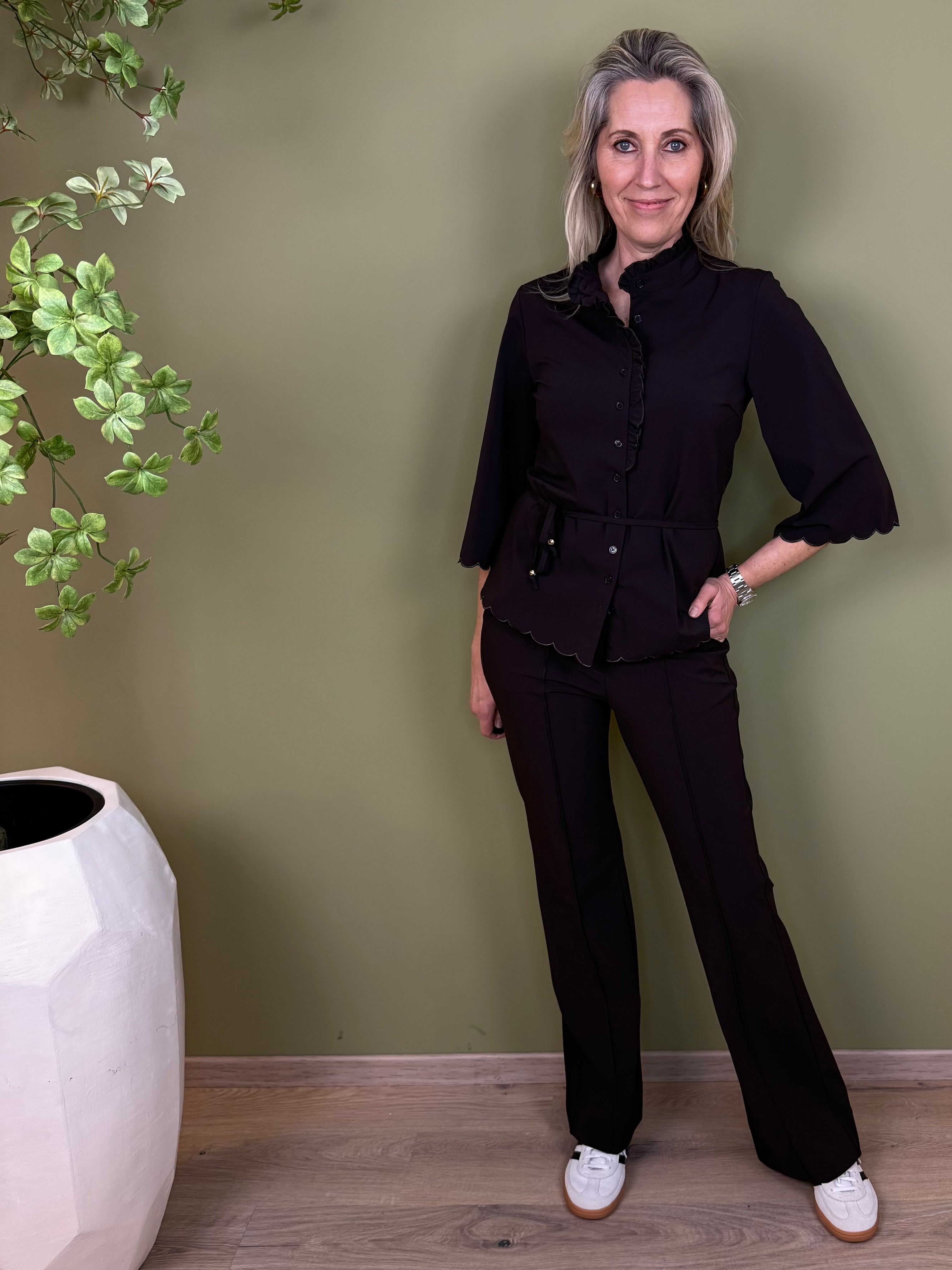 Triple Nine - Travel Blouse Chloé Donkerbruin - 5937 Blouse - Est Voilà