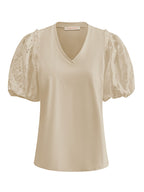 Triple Nine - Travel Top Liz Beige - 6947 top - Est Voilà