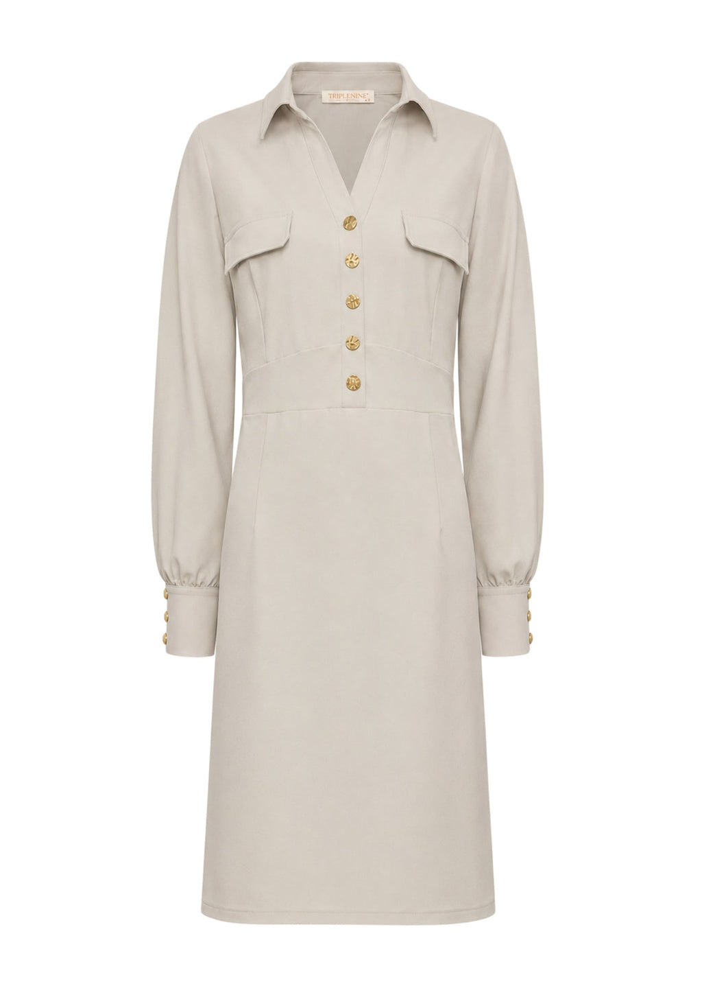 Triple Nine - Travel Jurk Melin Beige - 51810 Jurk - Est Voilà