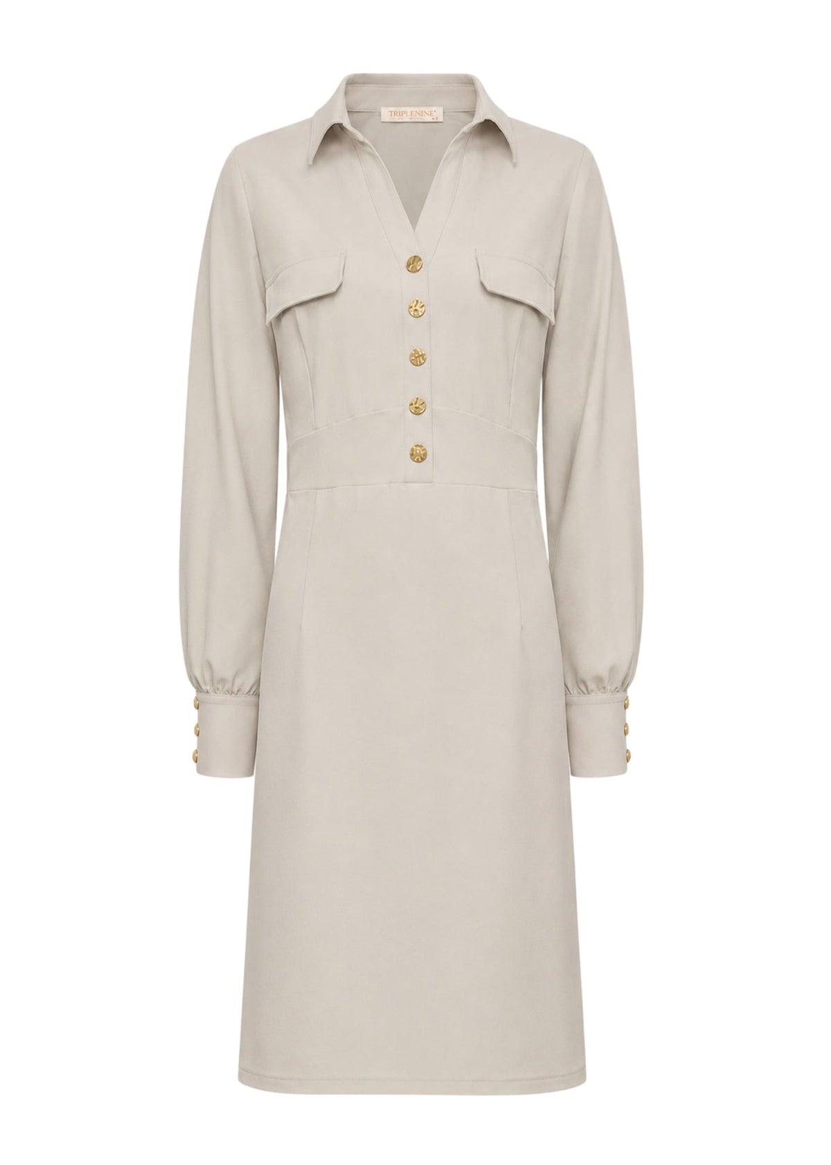 Triple Nine - Travel Jurk Melin Beige - 51810 Jurk - Est Voilà