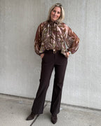 Est Voilà - Blouse Chiffon Bruin Zand
