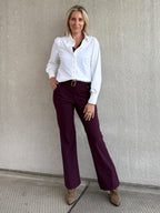 Triple Nine - Travel Broek Joy Aubergine - 3002 Broek - Est Voilà