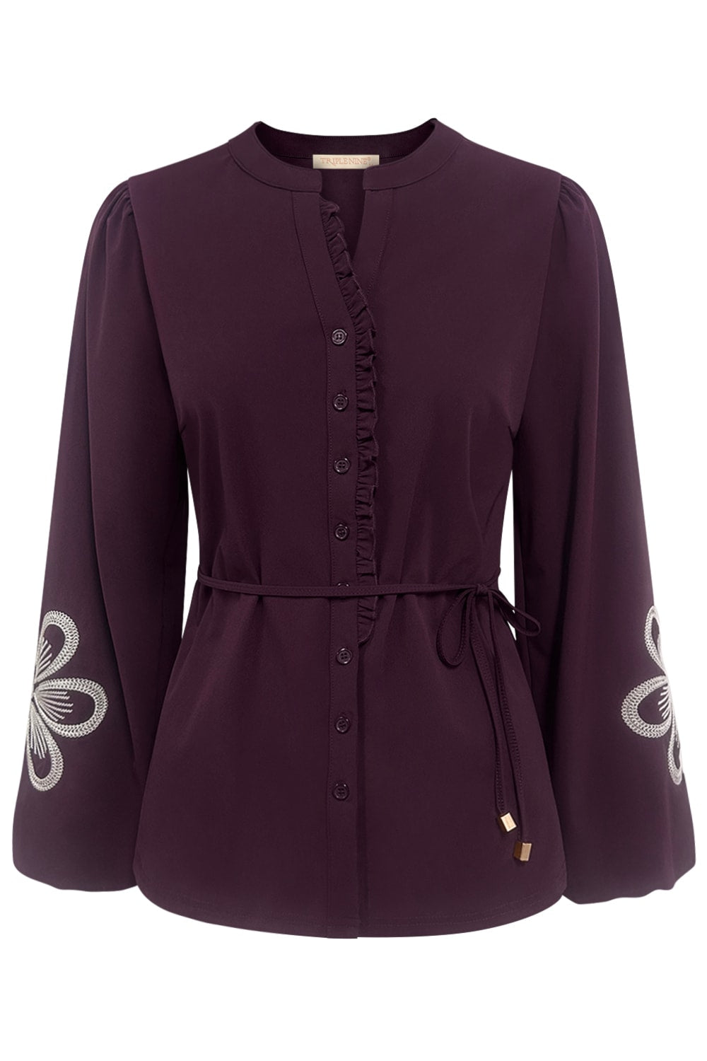 Travel Blouse Simone Aubergine - 5923