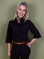 Triple Nine - Travel Blouse Chloé Donkerbruin - 5937 Blouse - Est Voilà