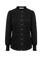 Triple Nine - Lace Blouse Mandarin Zwart - 5946 Blouse - Est Voilà