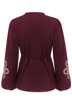 Travel Blouse Simone Bordeaux - 5923 Blouse - Est Voilà