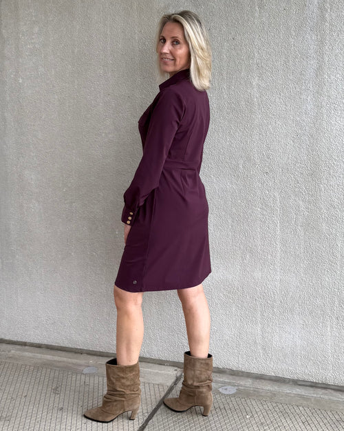 Triple Nine - Travel Jurk Melin Aubergine - 51810 Jurk - Est Voilà