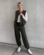 Triple Nine - Travel Broek Balloon Olijfgroen - 3004 Broek - Est Voilà