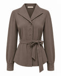 Triple Nine - Travel Blouse Charlot Taupe - 5949 Blouse - Est Voilà