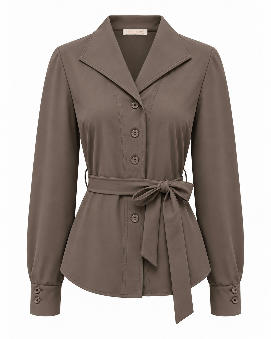 Triple Nine - Travel Blouse Charlot Taupe - 5949 Blouse - Est Voilà
