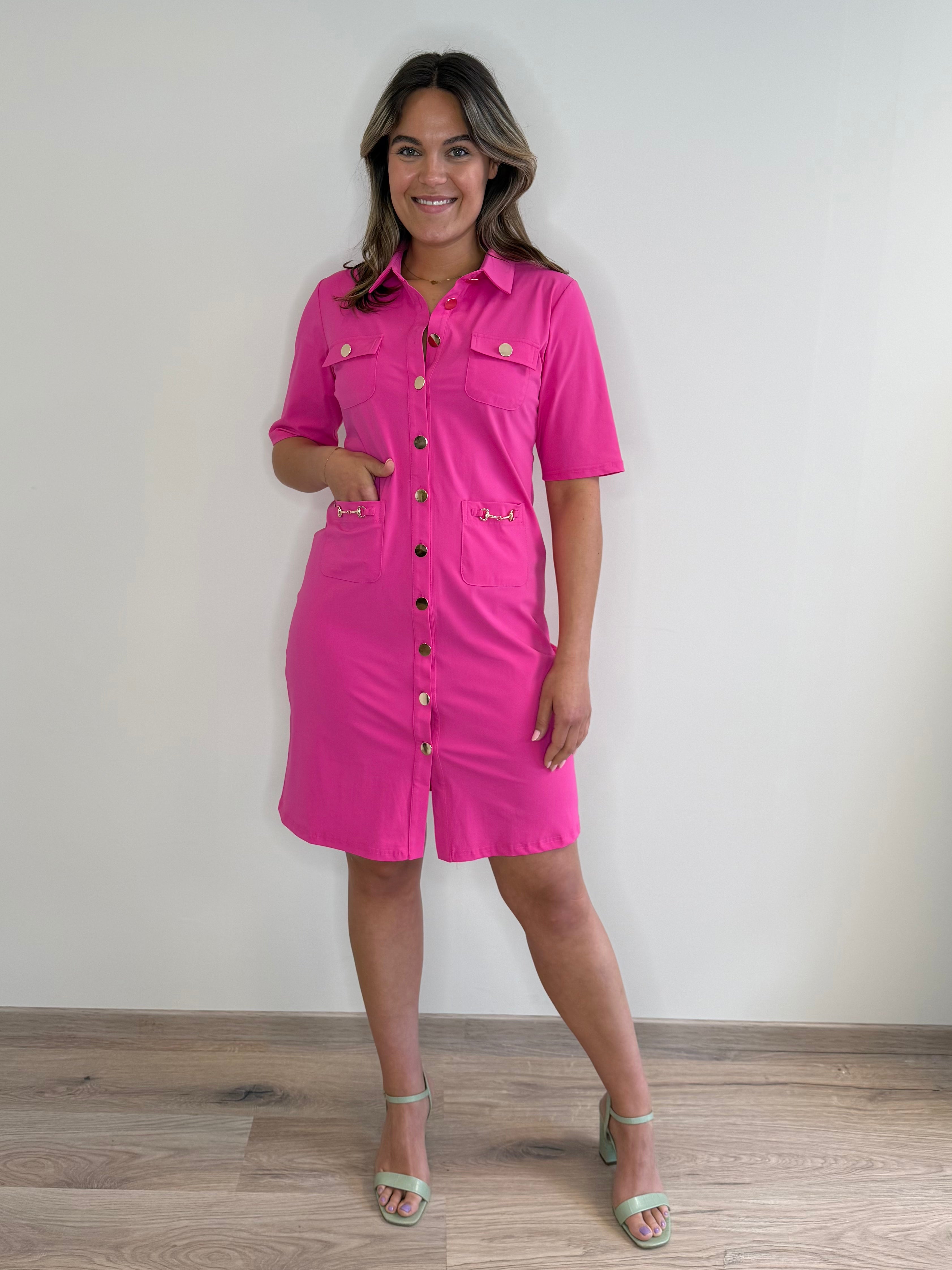 Triple Nine - Travel Jurk Rose Fuchsia - 51824 Jurk - Est Voilà