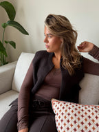 Cashmere Top Lou Lou Donkerbruin - 9003 Top - Est Voilà