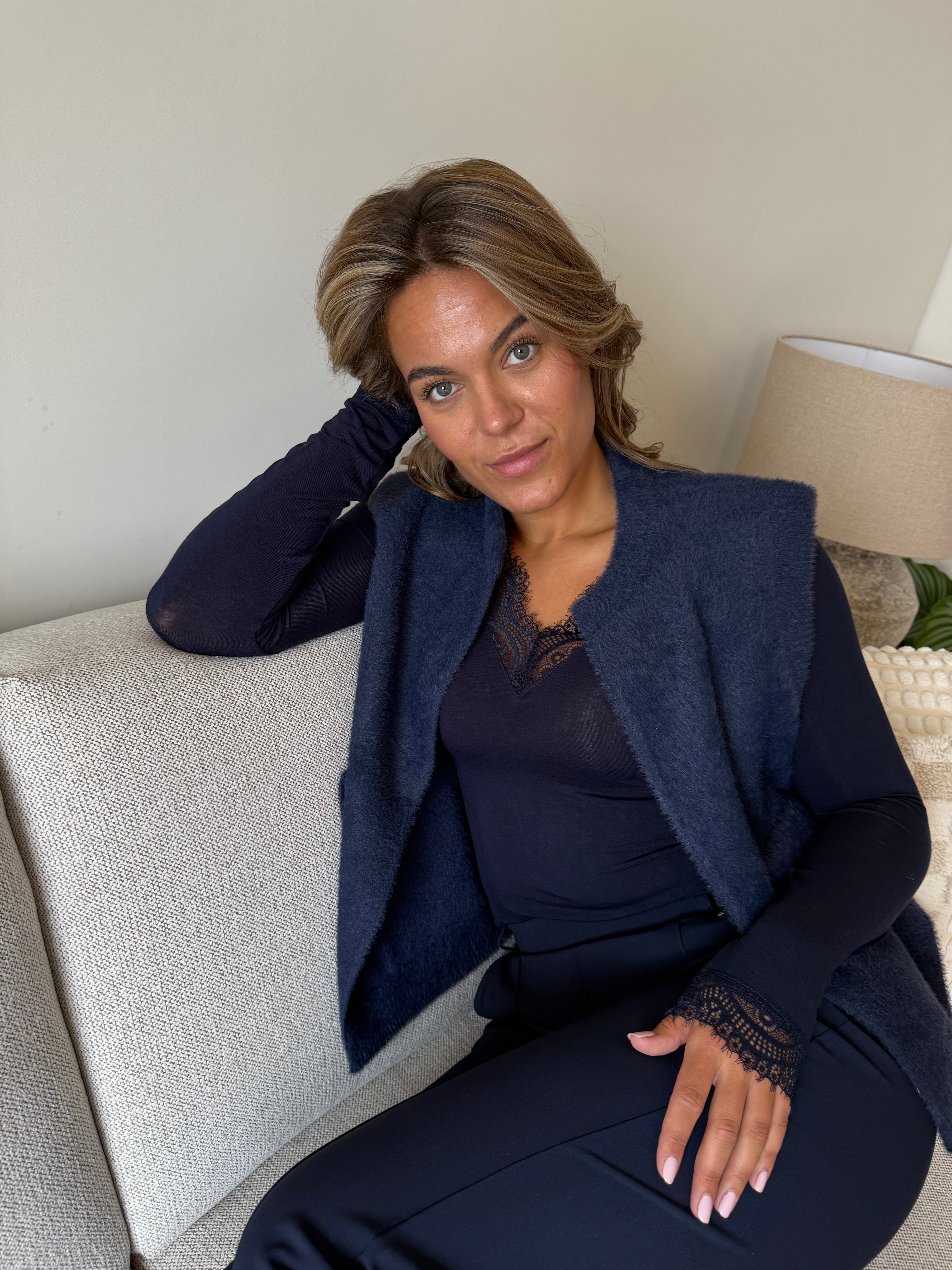 Cashmere Top Lou Lou Navy - 9003 Top - Est Voilà
