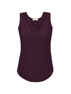 Triple Nine - Travel Top Marly Aubergine - 6913