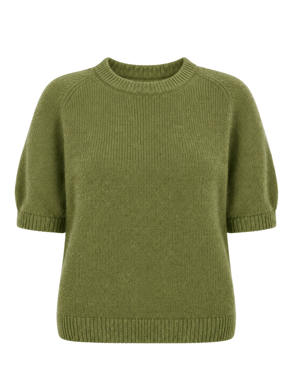 Triple Nine - Alpaca Top Levi Olijfgroen Trui - Est Voilà