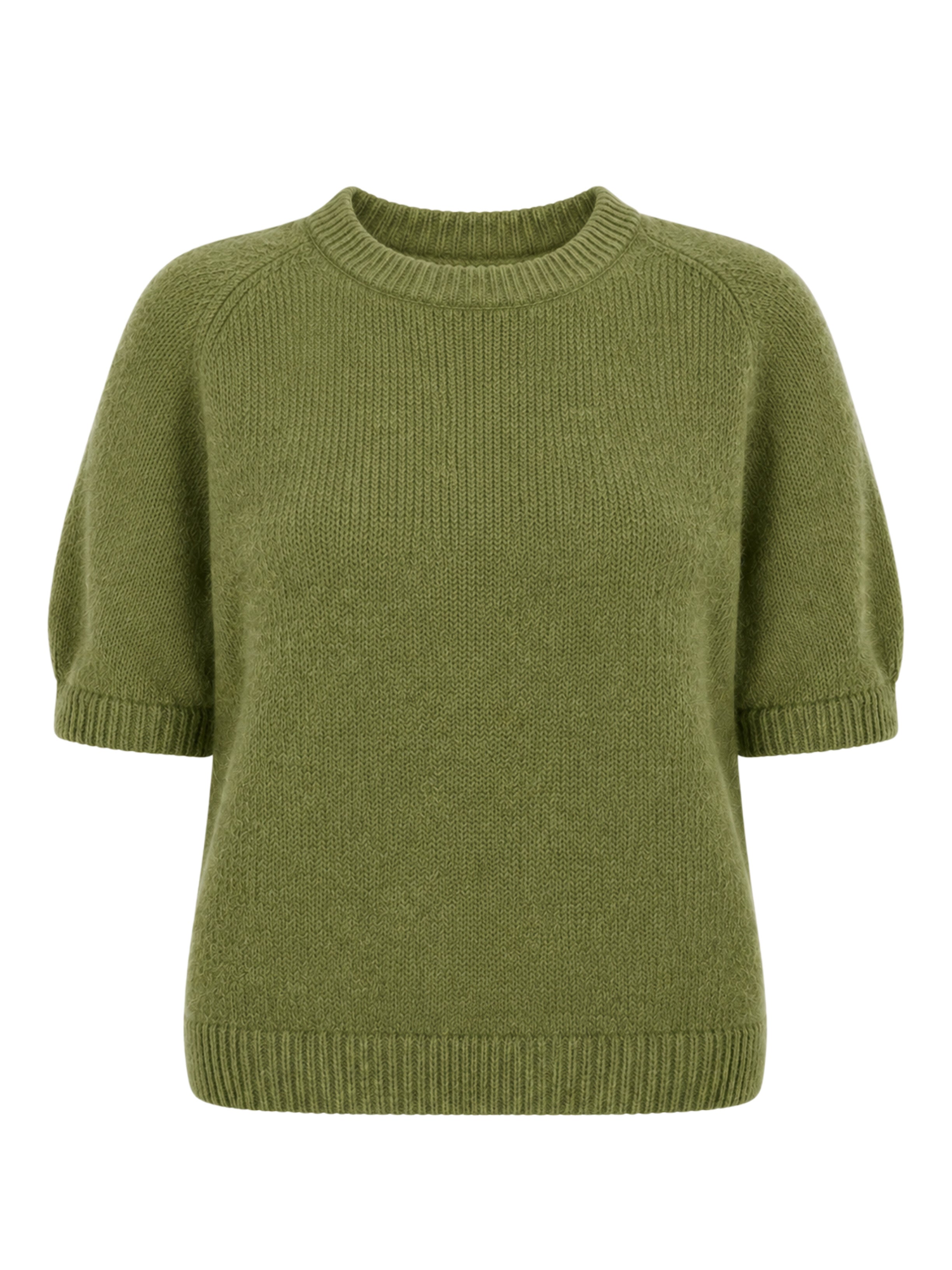 Triple Nine - Alpaca Top Levi Olijfgroen Trui - Est Voilà
