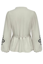 Travel Blouse Simone Beige - 5923 Blouse - Est Voilà
