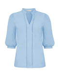 Triple Nine - Travel Top Malou Lichtblauw - 8301 top - Est Voilà