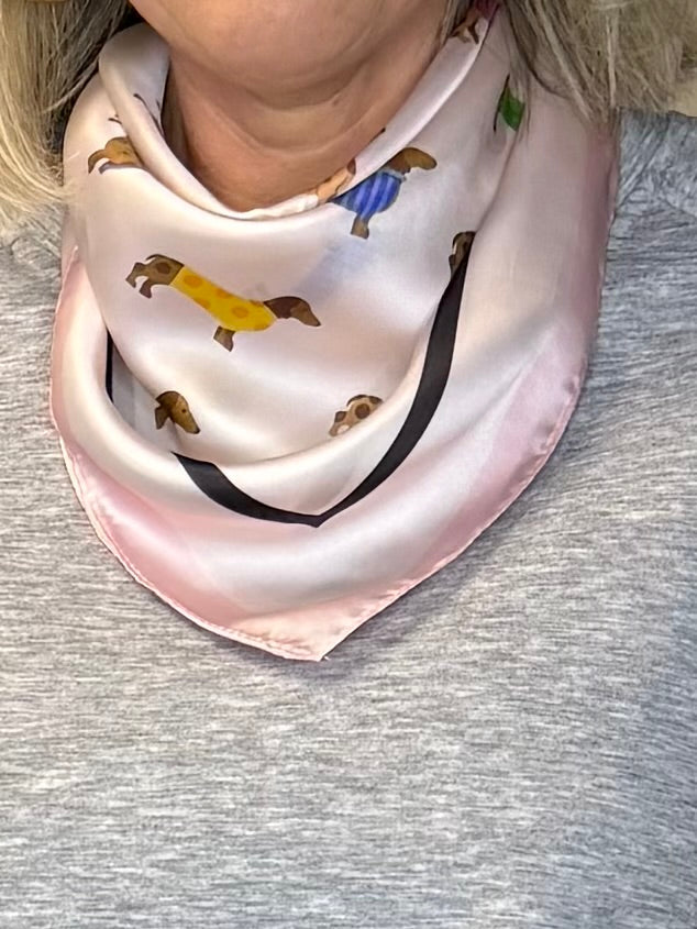 Est Voilà - Sjaal Teckel Poederroze Tassen - Est Voilà