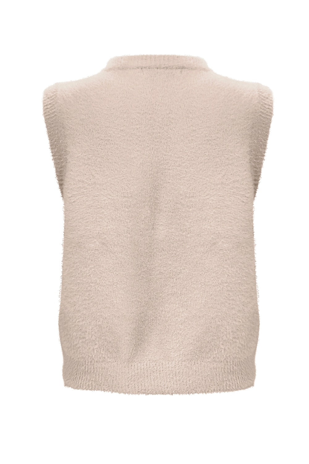 Fluffy Gilet Inky Beige - 9001