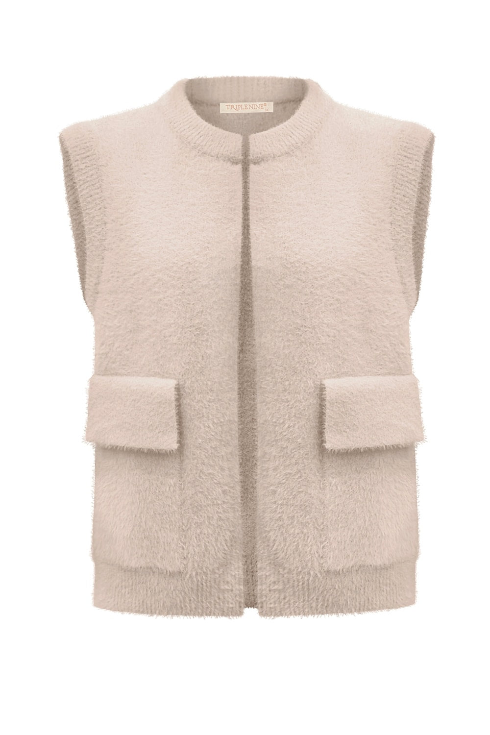 Fluffy Gilet Inky Beige - 9001