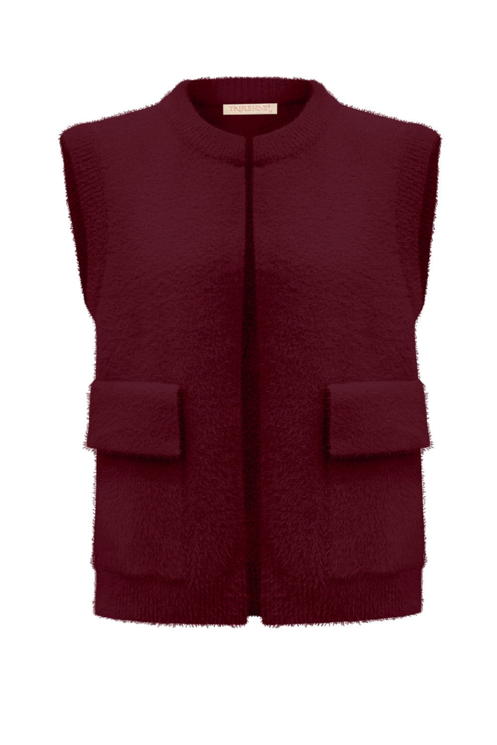 Fluffy Gilet Inky Bordeaux - 9001