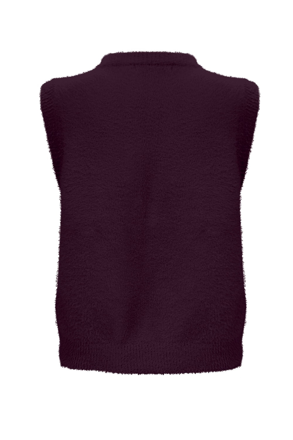 Fluffy Gilet Inky Aubergine - 9001 Gilet - Est Voilà