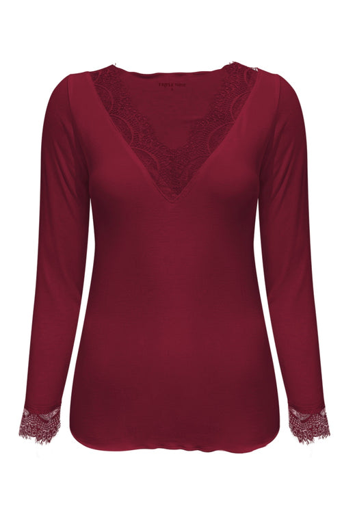 Cashmere Top Lou Lou Bordeaux - 9003